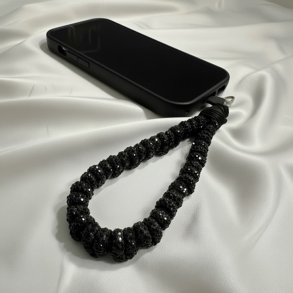LUCE BOLD - cordino porta cellulare bold da polso con strass